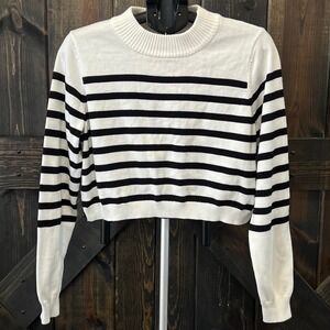 Seraphine‎ NWT Black & White Breton Striped Maternity Sweater Size 12